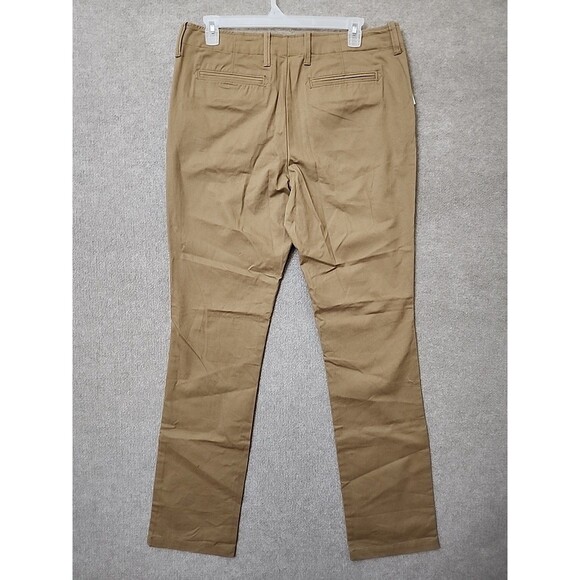 Old Navy Straight Broken-In Khaki Pants Mens 36x36 Brown 100% Cotton NEW - Picture 5 of 10